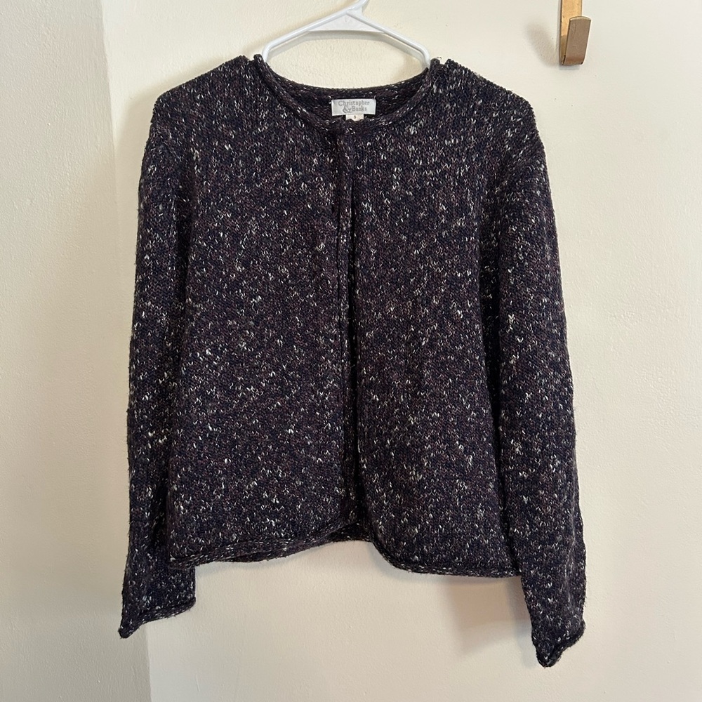 Purple cardigan